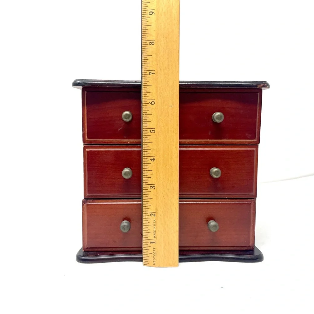 CROFT & BARROW solid wood vintage jewelry box